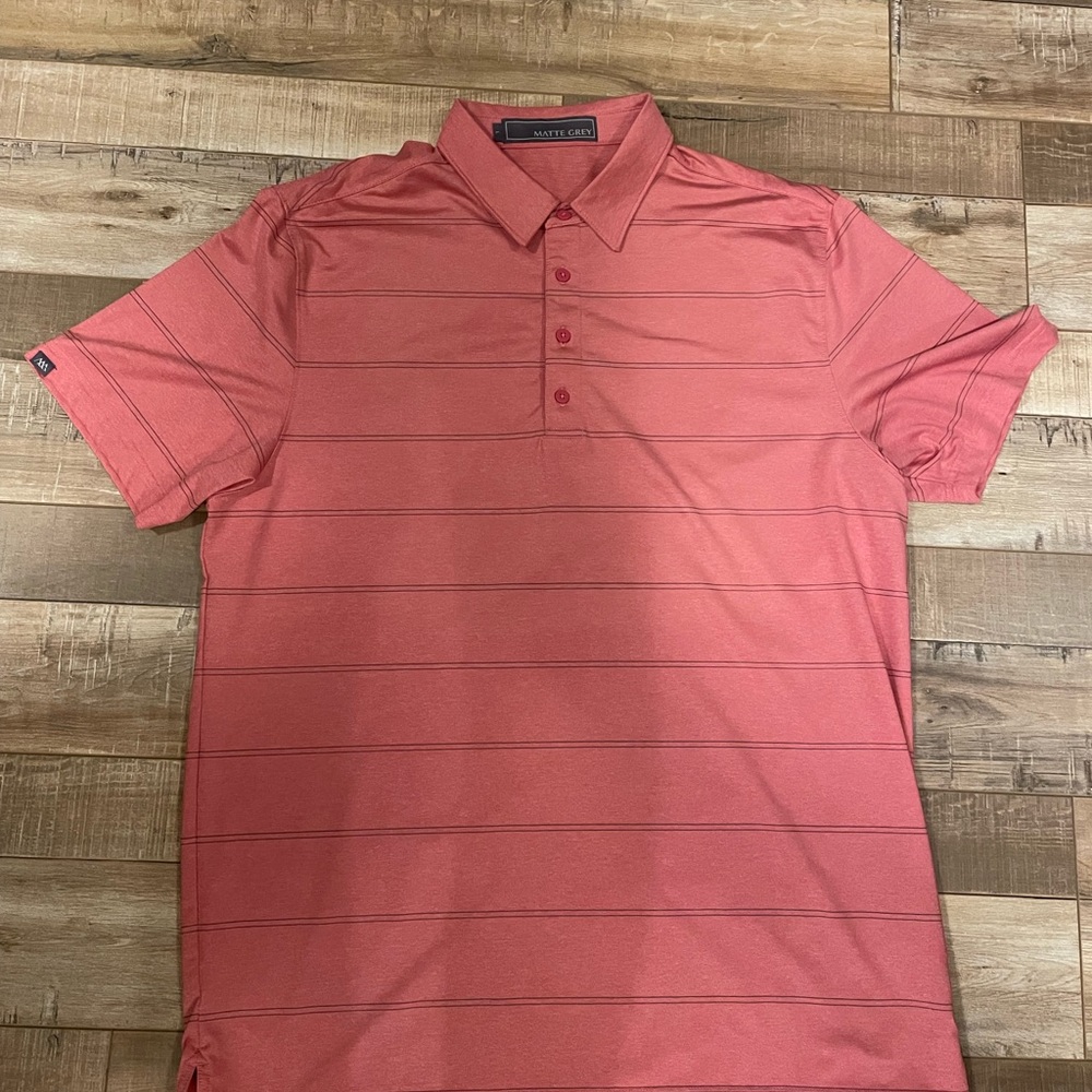Matte Grey golf polo size large